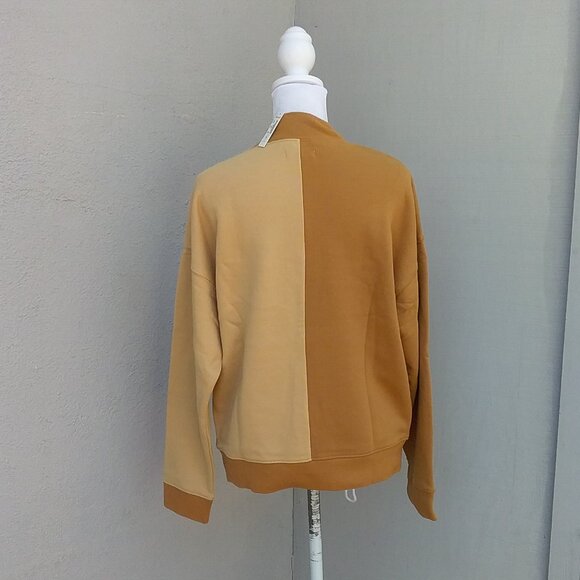 NEW Madewell Top Women's Size Small Knit Two-Tone Knit Purdue Gold HOST PICK - Picture 6 of 9